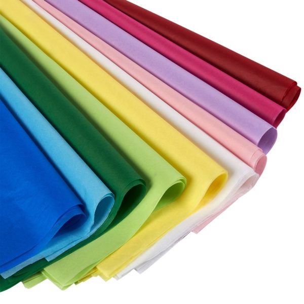 50 x 75 cm Premium Carta velina Colorata Silk Tissue – 10 Fogli Blu Pacific – Colore a Scelta