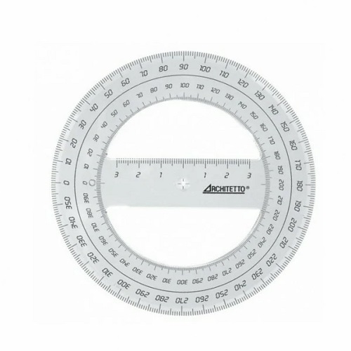 Architetto- Goniometro circolare 360°, diametro 12 cm - Novara Belle Arti