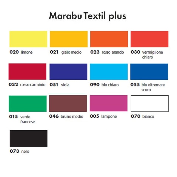 Marabu - Textil Plus colori per tessuti scuri - Novara Belle Arti