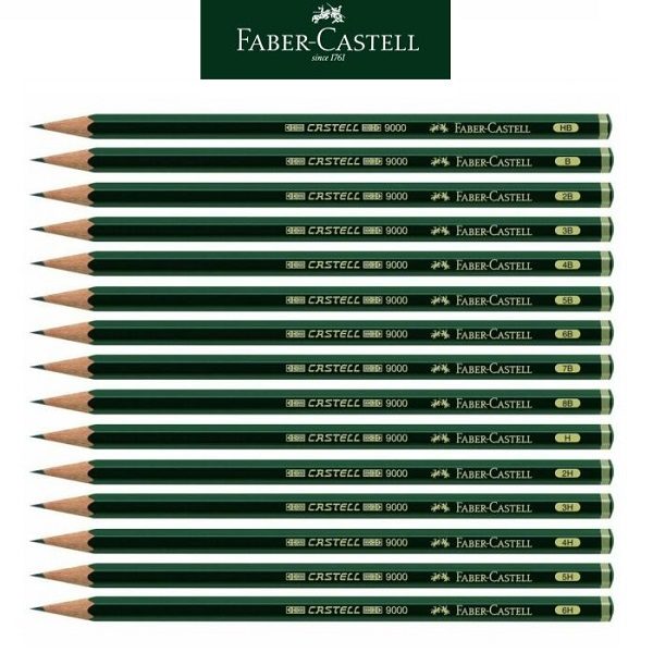 Faber-Castell Castell 9000 confezione 12 matite di grafite, matite da  disegno