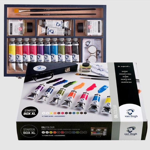 Novità Van Gogh - Oil Starter Box Basic XL set pittura con colori a olio in  valigetta di legno - Novara Belle Arti